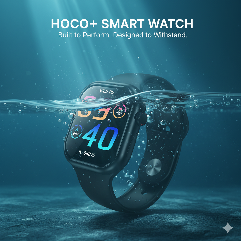 HOCO Premium Smart Watch with 12-Day Battery, NFC & Waterproof Design