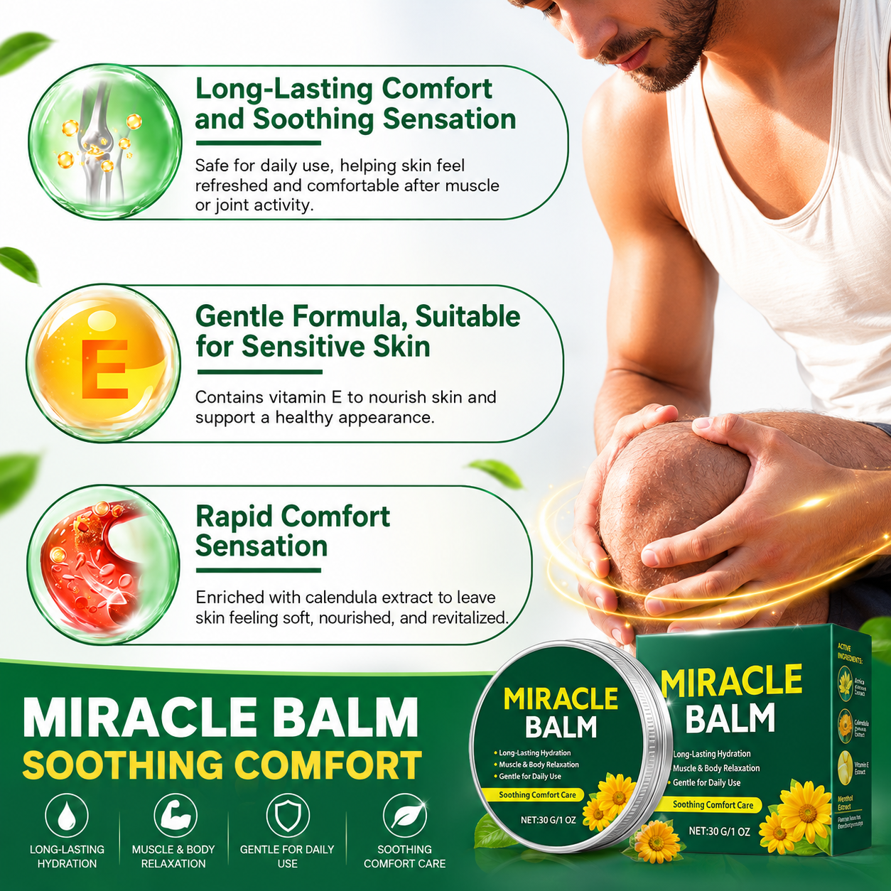 Miracle Balm – Fast Relief for Joint, Back & Muscle Discomfort